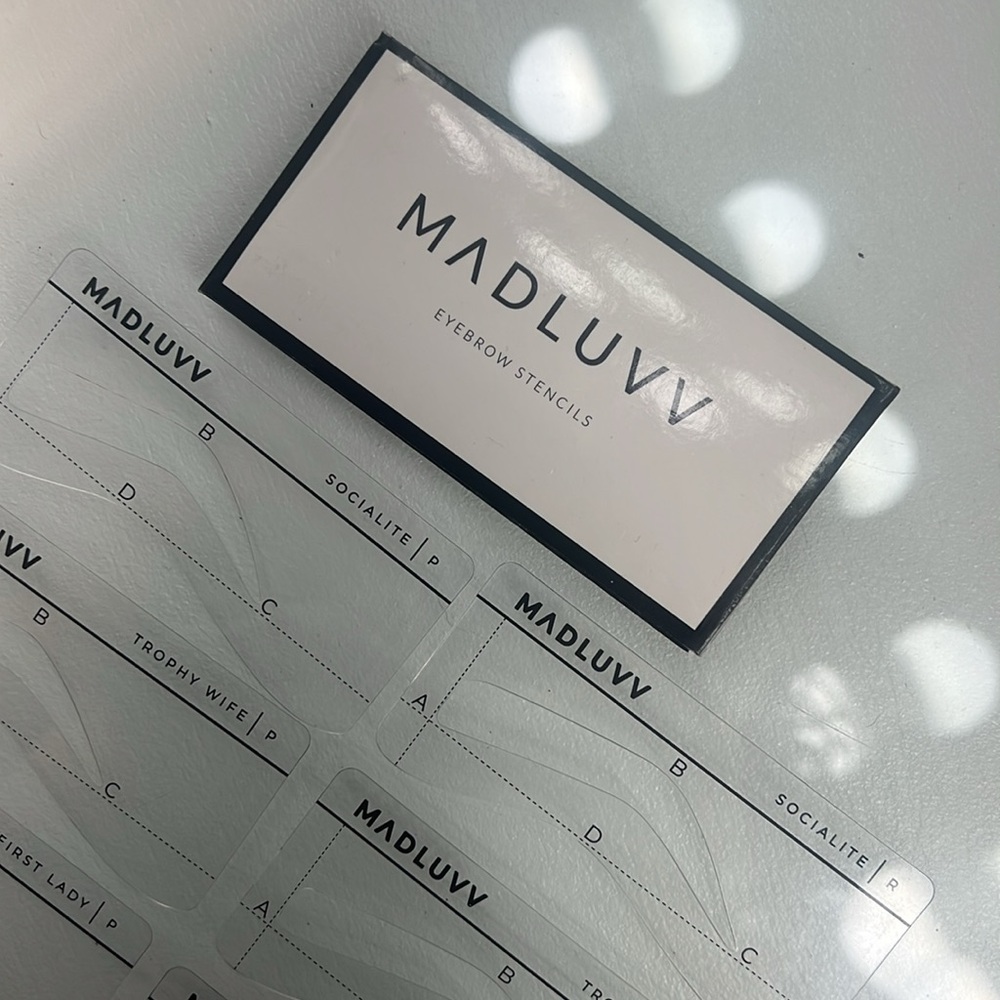 Makeup Eyebrow stencils guide Madluvv Brow for shaping Henna Microblading